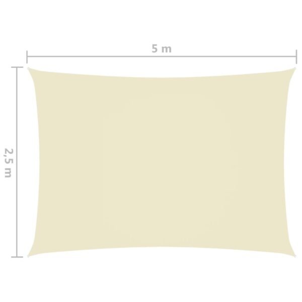 Sonnensegel Oxford-Gewebe Rechteckig 2,5×5 m Creme