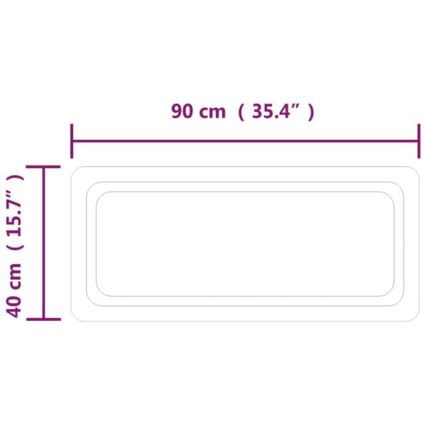 LED-Badspiegel 40×90 cm